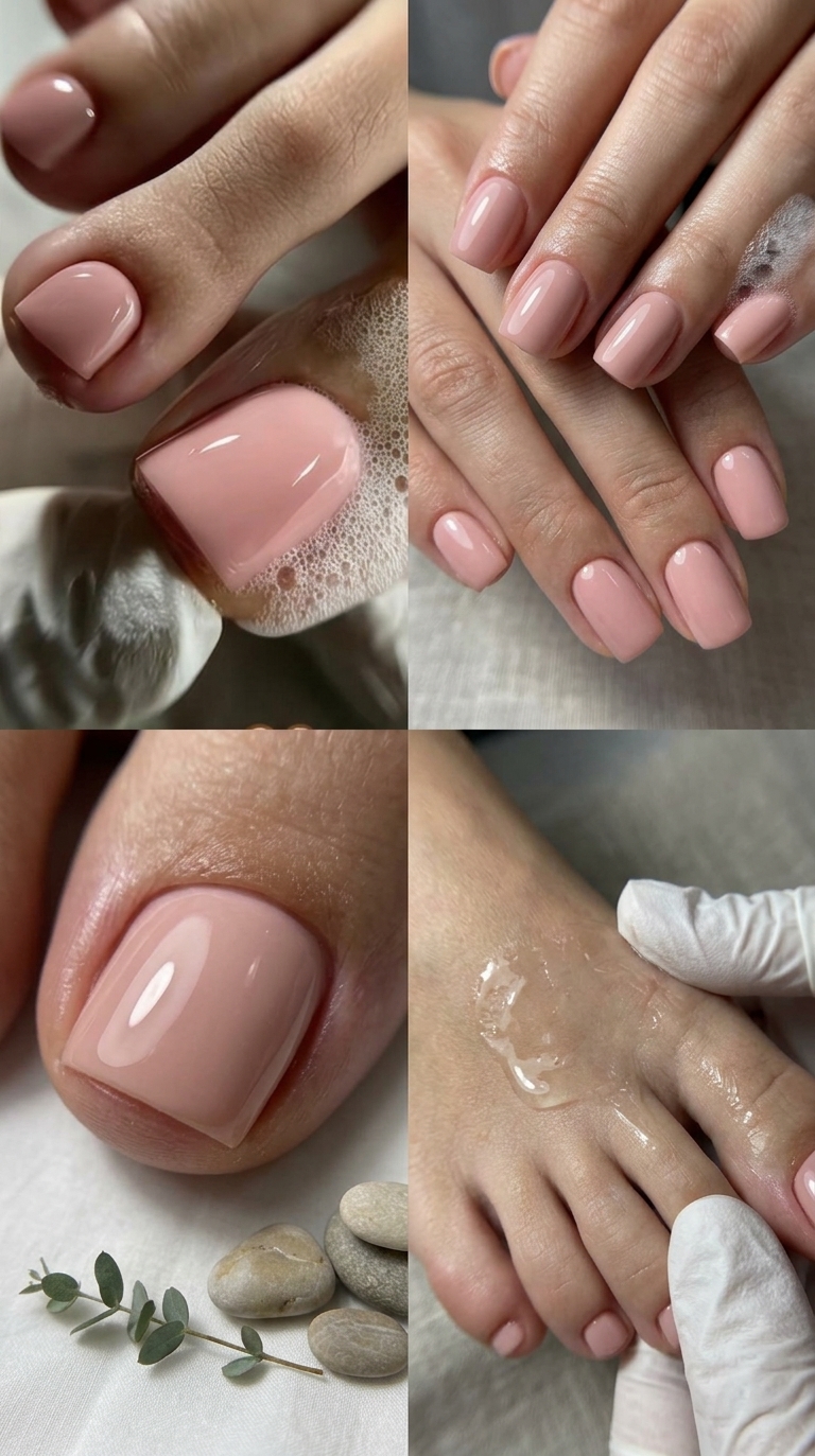 Acabado profesional de Gelish en pies
